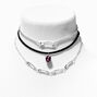 Pink Fireball &amp; Silver Safety Pin Choker Necklaces - 3 Pack,