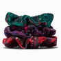 Bright Plaid Sequin Hair Scrunchies - 3 Pack,