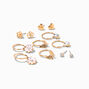 Gold Butterfly Daisy Mixed Earrings - 6 Pack,