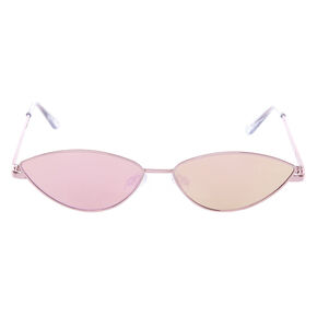 Slim Cat Eye Sunglasses - Pink,