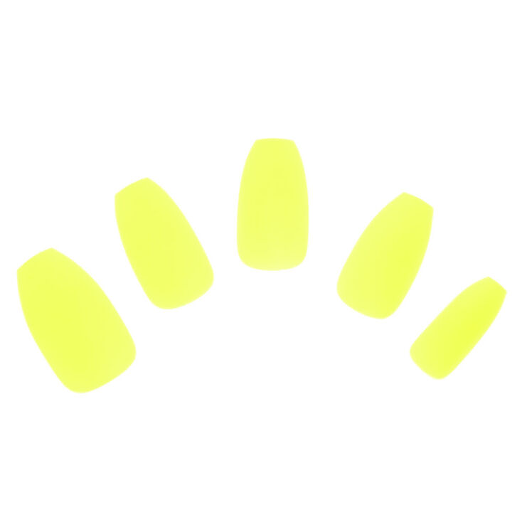 Citron Matte Faux Nail Set,
