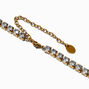 Gold-tone Stainless Steel Cubic Zirconia Cup Chain Necklace,