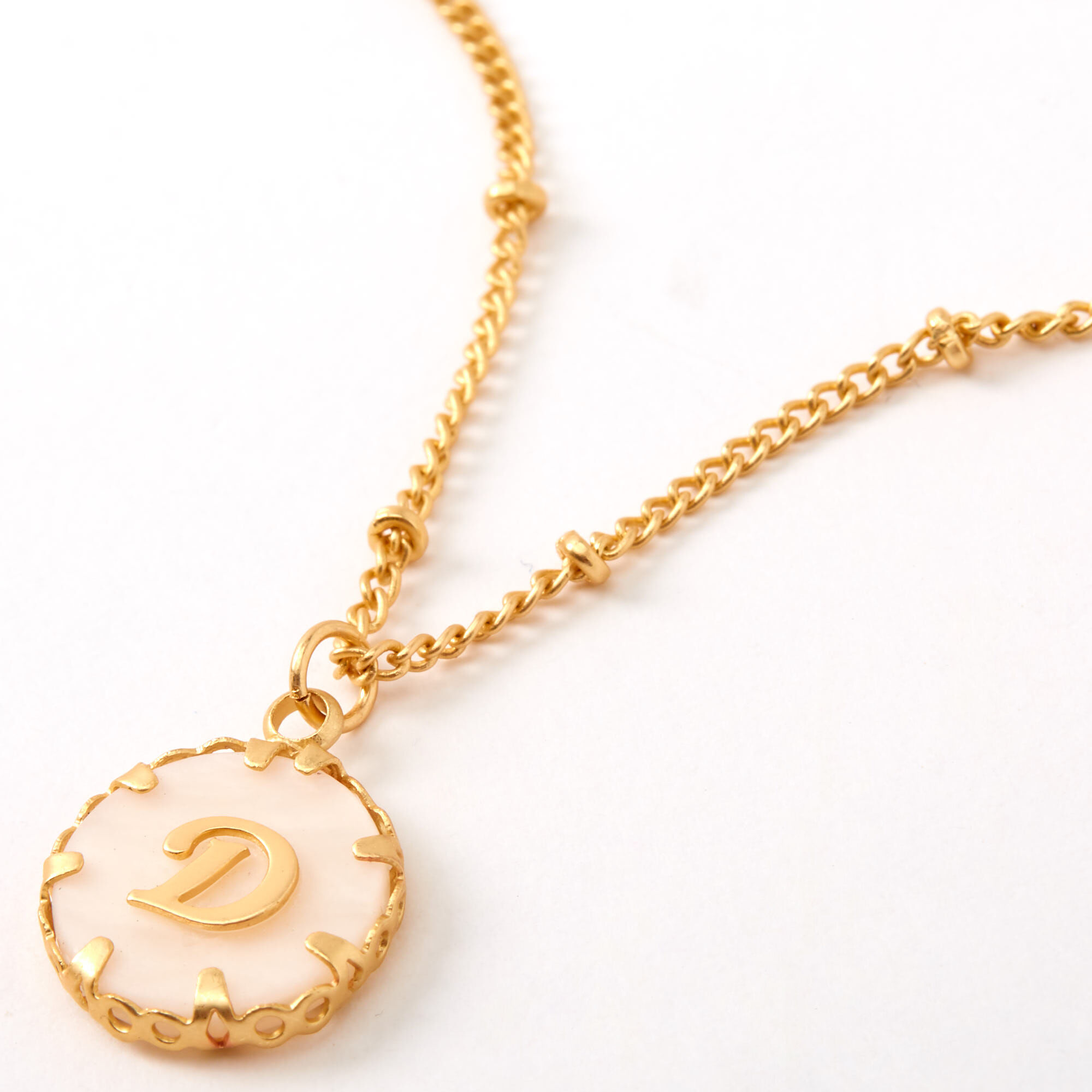 initial necklace d