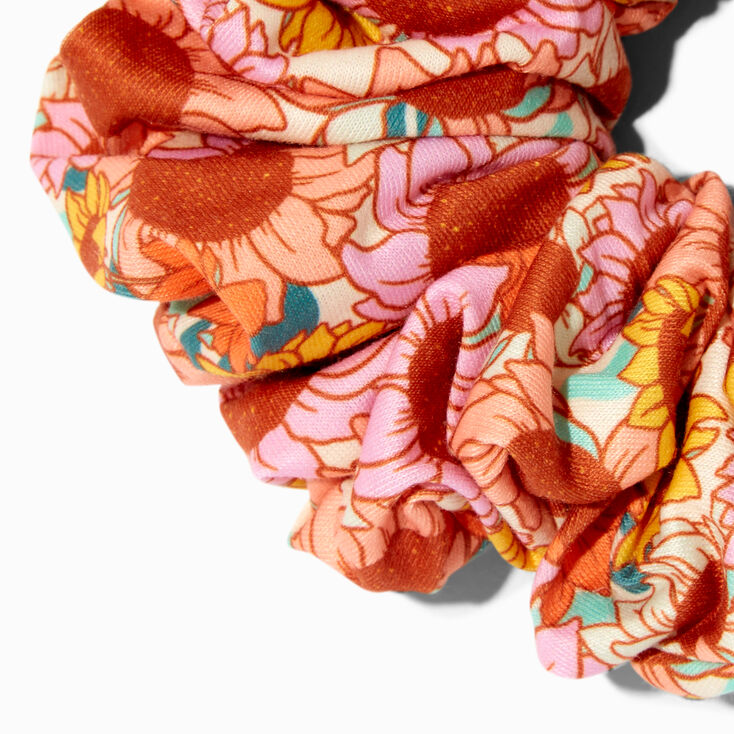 Sunflower Print Giant Hair Scrunchie,