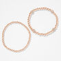 Rose Gold Fireballl Stretch Bracelets &#40;2 Pack&#41;,