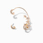 Gold Crystal Celestial Ear Cuff Connector Earring,