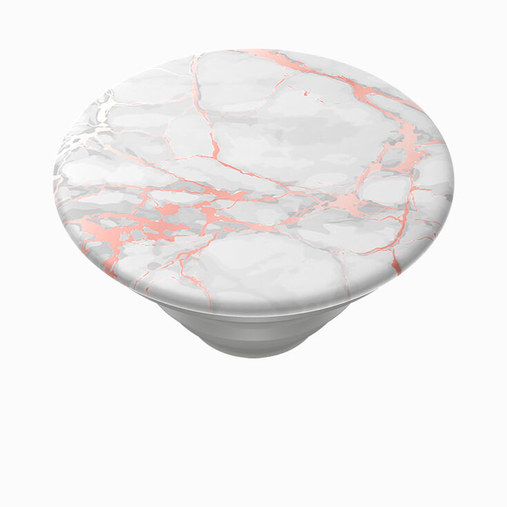 PopSockets&reg; Swappable PopGrip - Rose Gold Lutz Marble,