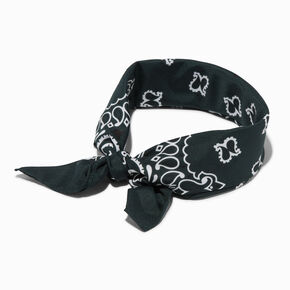 Hunter Green Paisley Bandana Headwrap,