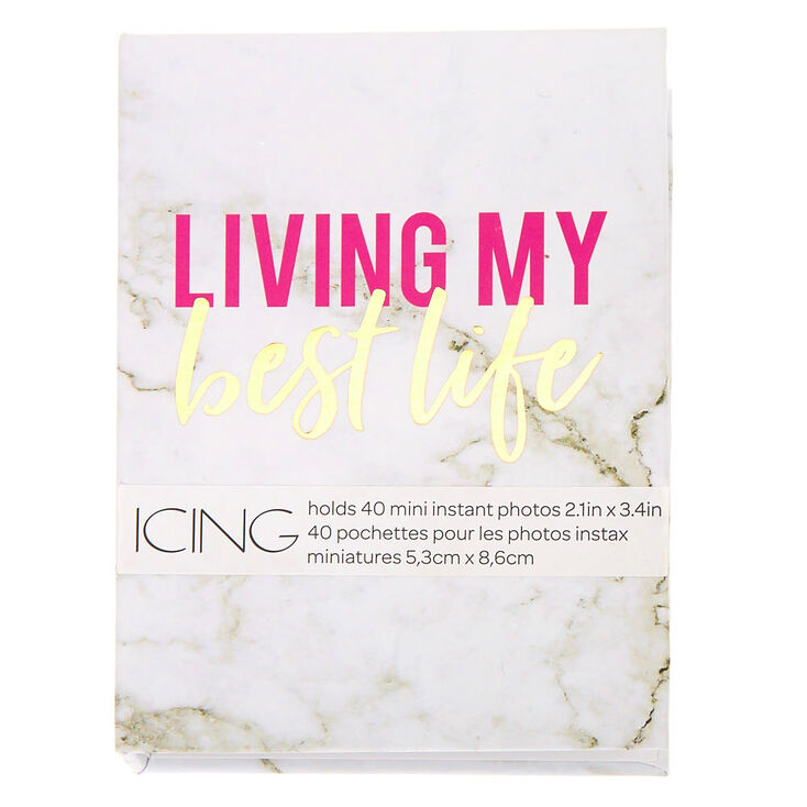 Living My Best Life Marble Instax Photo Album,