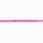 Pink Crystal Silver Tennis Bracelet,