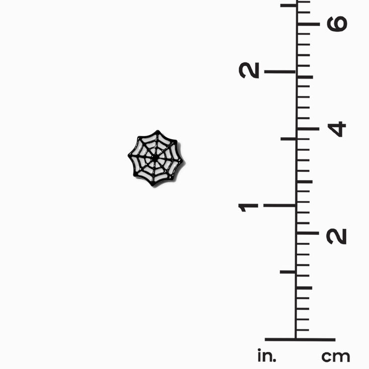 Ghost, Bat, &amp; Spider Web Glow in the Dark Stud Earrings - 3 Pack,