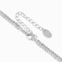 Silver Crystal &amp; Pearl Y-Neck Fringe Necklace,
