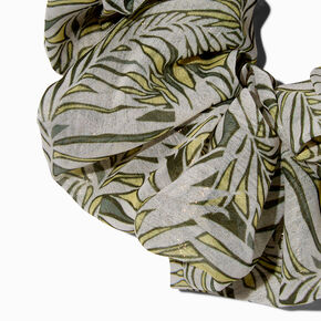 Palm Leaf Print Giant Hair Scrunchie,