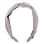 Satin Knotted Headband - Silver,
