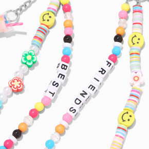Best Friends Beaded Milkshake Charm Keychains - 2 Pack,