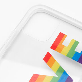 Rainbow Love Clear Phone Case - Fits iPhone 11,