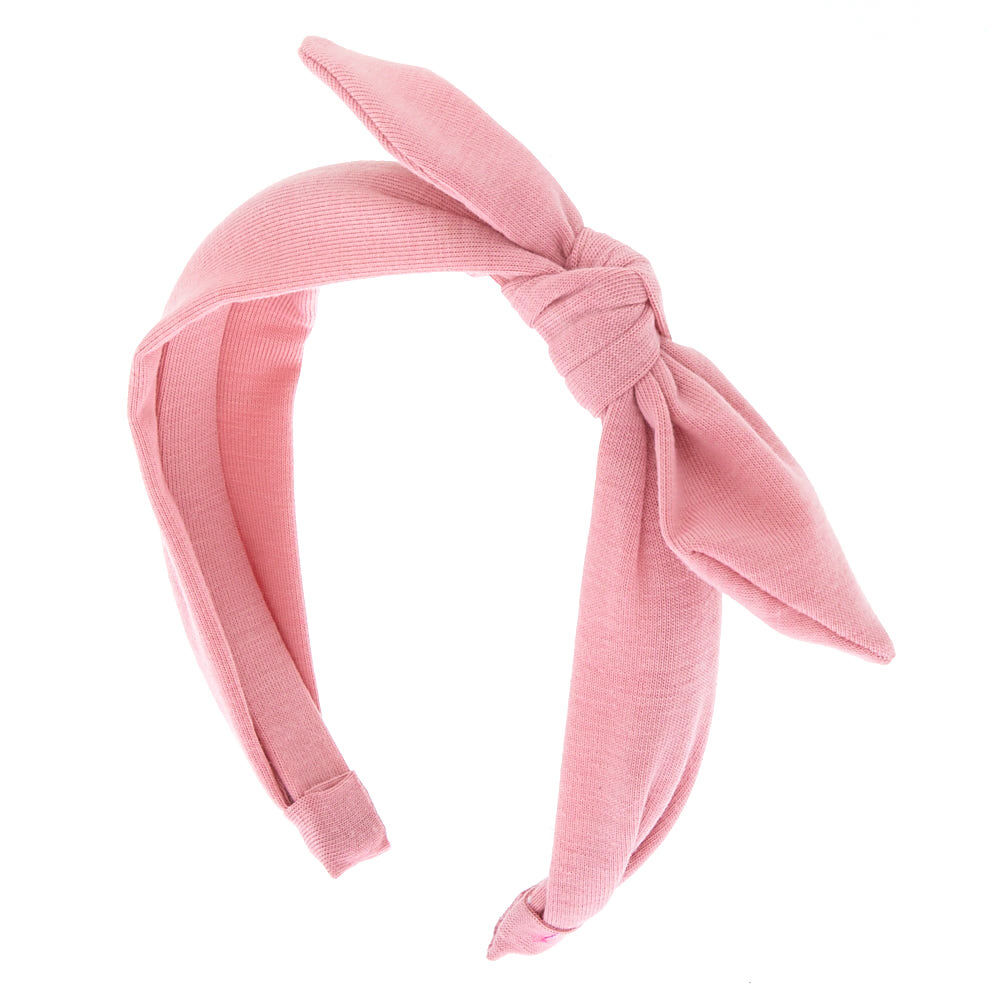 Knotted Bow Headband - Light Rose