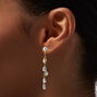 Gold Pearl Chain 2&quot; Drop Earrings,