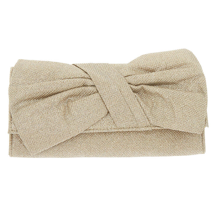 Bow Clutch Purse - Gold,
