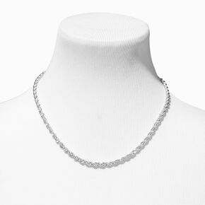Silver 4MM Rope Chain Necklace,