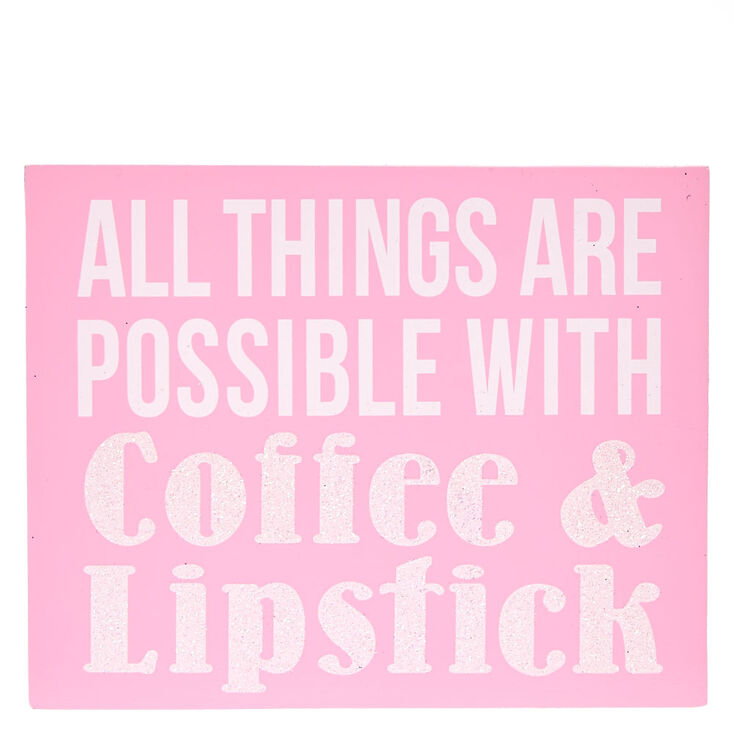 Coffee & Lipstick Desk Block Artwork,