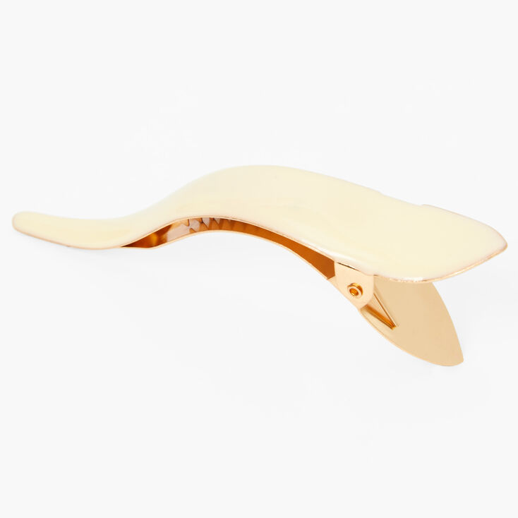 Cream Wave Hair Clip,