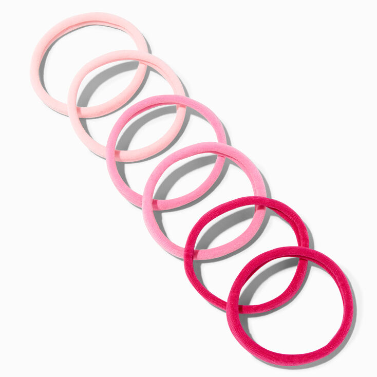 Mixed Pink Rolled Hair Ties - 10 Pack,