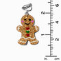 Gingerbread Cookie Glittery Clip-On Drop Earrings,