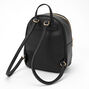 Faux Leather Pearl Studded Small Backpack - Black,