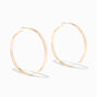 Gold 60MM Hammered Hoop Earrings,