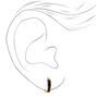 Gold 10MM Huggie Hoop Earrings - Black,