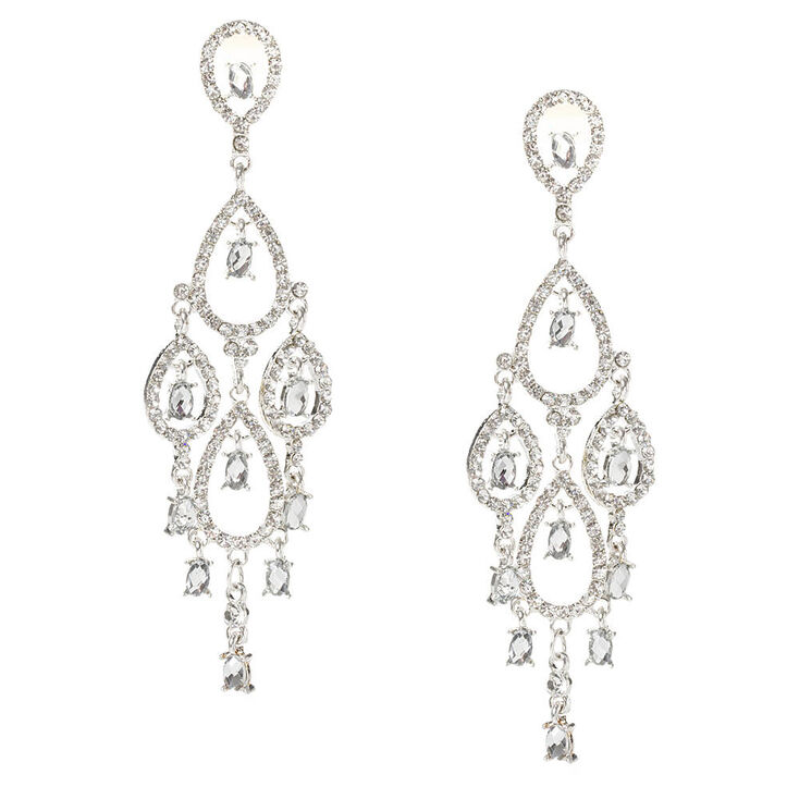 Rhinestone & Crystal Teardrop Chandelier Drop Earrings | Icing US