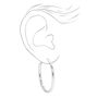 Silver 40MM Mixed Hoop Earrings - 3 Pack,