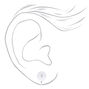 Silver 10MM Pearl Clip On Stud Earrings,