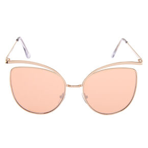 Mod Cat Eye Sunglasses - Rose Gold,