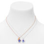 Mixed Metal Ombre Turtle Pendant Necklaces - 2 Pack,