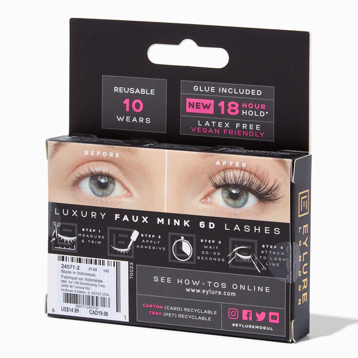 Eylure Luxe 6D Faux Mink Eyelashes - Mogul,