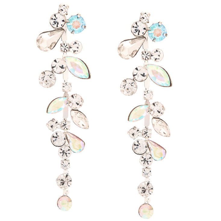 Crystal & Stone Bundle Drop Earrings,