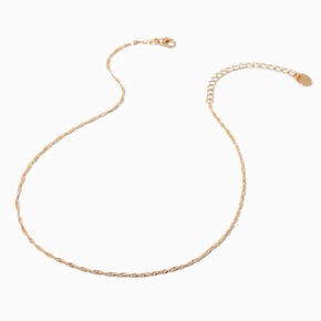 Gold Delicate Twisted Necklace,