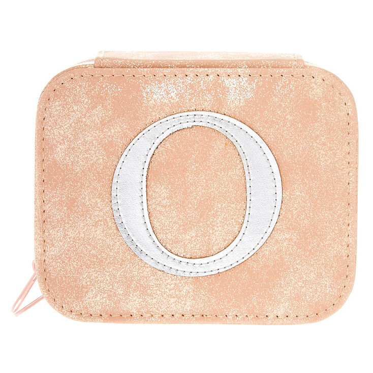 Blush Pink "O" Initial Jewelry Case,