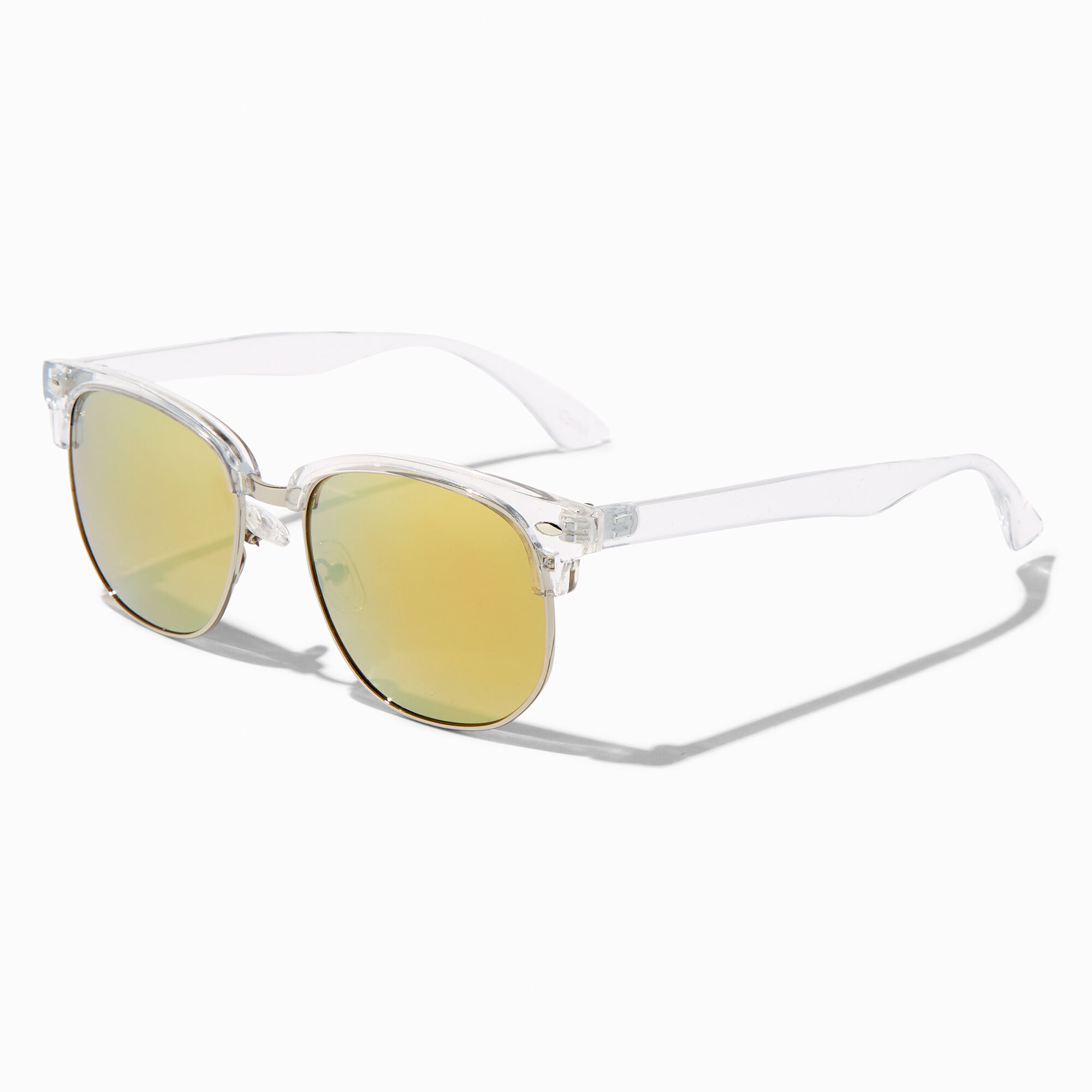 round clear sunglasses mirror lens Cybergoth style HT-005 - Hi Tek Webstore
