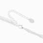 Silver Cool Color Beaded Multi-Strand Necklace,