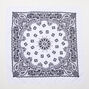 White Paisley Bandana Headwrap,