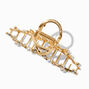 Gold-tone Embellished Pearl Branch Hair Claw,