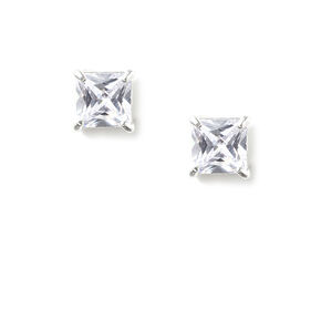 ICING Select Sterling Silver Cubic Zirconia Stud Earrings,
