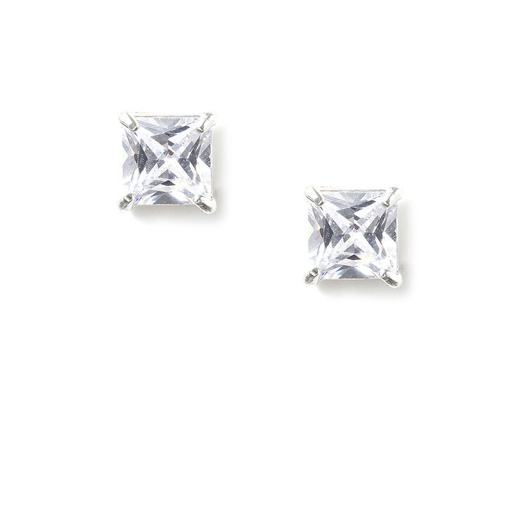 ICING Select Sterling Silver Cubic Zirconia Stud Earrings,