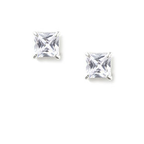 Icing Select Sterling Silver Cubic Zirconia Stud Earrings,