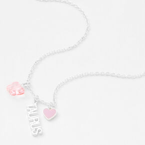 Silver Zodiac Charm Pendant Necklace - Taurus,