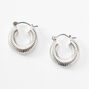 Silver 20MM Spiral Hoop Earrings,