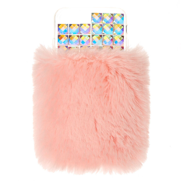 Pink Faux Fur Phone Case - Fits iPhone 6/7/8,